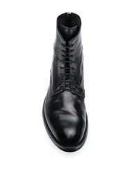 schwarze Lederformelle stiefel von Officine Creative