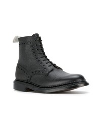 schwarze Lederformelle stiefel von Neighborhood