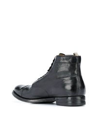 schwarze Lederformelle stiefel von Officine Creative