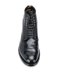 schwarze Lederformelle stiefel von Officine Creative