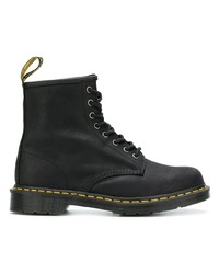 schwarze Lederfreizeitstiefel von Dr. Martens