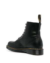 schwarze Lederfreizeitstiefel von Dr. Martens