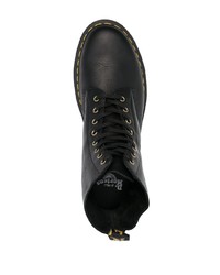 schwarze Lederfreizeitstiefel von Dr. Martens