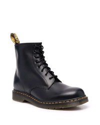 schwarze Lederfreizeitstiefel von Dr. Martens