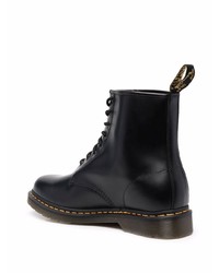 schwarze Lederfreizeitstiefel von Dr. Martens