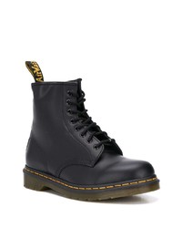 schwarze Lederfreizeitstiefel von Dr. Martens