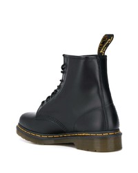 schwarze Lederfreizeitstiefel von Dr. Martens