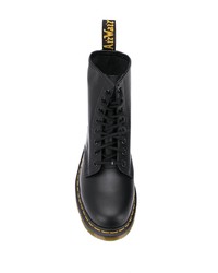 schwarze Lederfreizeitstiefel von Dr. Martens