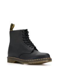 schwarze Lederfreizeitstiefel von Dr. Martens