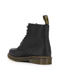 schwarze Lederfreizeitstiefel von Dr. Martens