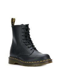 schwarze Lederfreizeitstiefel von Dr. Martens