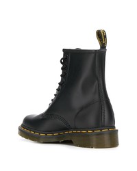 schwarze Lederfreizeitstiefel von Dr. Martens