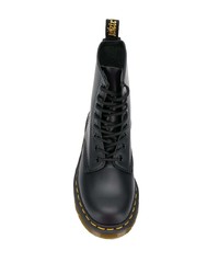 schwarze Lederfreizeitstiefel von Dr. Martens