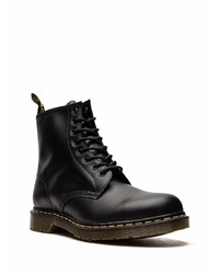 schwarze Lederfreizeitstiefel von Dr. Martens