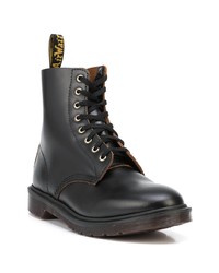 schwarze Lederfreizeitstiefel von Dr. Martens