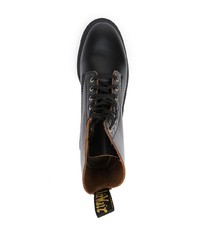 schwarze Lederfreizeitstiefel von Dr. Martens