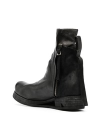 schwarze Lederfreizeitstiefel von Boris Bidjan Saberi