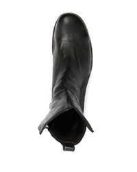 schwarze Lederfreizeitstiefel von Boris Bidjan Saberi