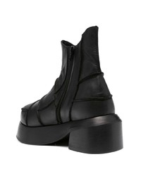 schwarze Lederfreizeitstiefel von Eckhaus Latta