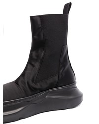 schwarze Lederfreizeitstiefel von Rick Owens DRKSHDW