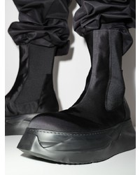 schwarze Lederfreizeitstiefel von Rick Owens DRKSHDW