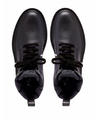 schwarze Lederfreizeitstiefel von Giuseppe Zanotti