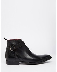 schwarze Lederfreizeitstiefel von Base London