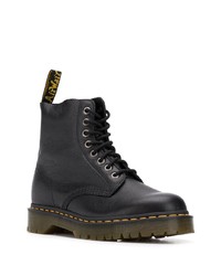 schwarze Lederfreizeitstiefel von Dr. Martens