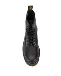 schwarze Lederfreizeitstiefel von Dr. Martens