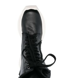 schwarze Lederfreizeitstiefel von Rick Owens DRKSHDW