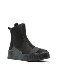 schwarze Lederfreizeitstiefel von Boris Bidjan Saberi