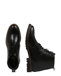 schwarze Lederfreizeitstiefel von Base London