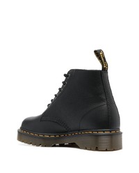 schwarze Lederfreizeitstiefel von Dr. Martens