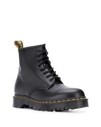 schwarze Lederfreizeitstiefel von Dr. Martens