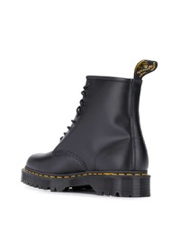 schwarze Lederfreizeitstiefel von Dr. Martens