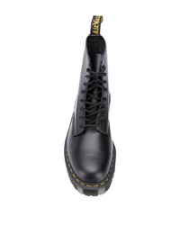 schwarze Lederfreizeitstiefel von Dr. Martens