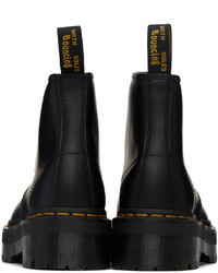 schwarze Lederfreizeitstiefel von Dr. Martens