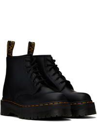 schwarze Lederfreizeitstiefel von Dr. Martens