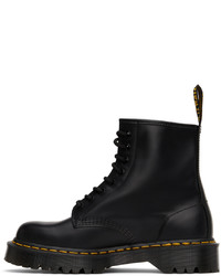 schwarze Lederfreizeitstiefel von Dr. Martens