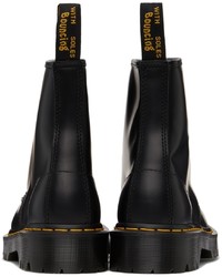 schwarze Lederfreizeitstiefel von Dr. Martens