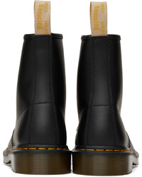 schwarze Lederfreizeitstiefel von Dr. Martens