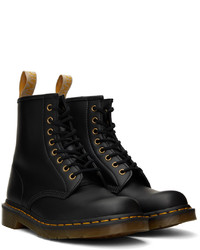 schwarze Lederfreizeitstiefel von Dr. Martens