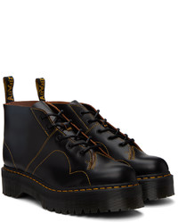 schwarze Lederfreizeitstiefel von Dr. Martens