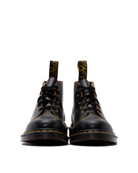 schwarze Lederfreizeitstiefel von Dr. Martens