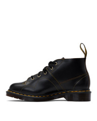 schwarze Lederfreizeitstiefel von Dr. Martens