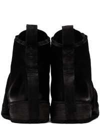 schwarze Lederfreizeitstiefel von Boris Bidjan Saberi