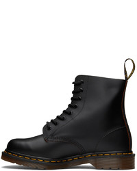 schwarze Lederfreizeitstiefel von Dr. Martens