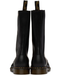 schwarze Lederfreizeitstiefel von Dr. Martens