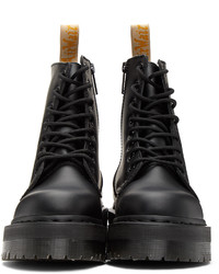 schwarze Lederfreizeitstiefel von Dr. Martens