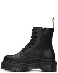 schwarze Lederfreizeitstiefel von Dr. Martens